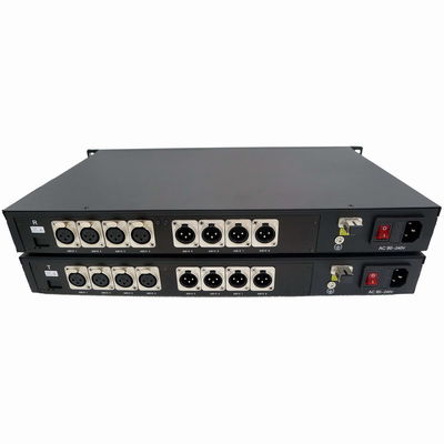 audio equilibrato bidirezionale 4Ch al convertitore della fibra con il connettore di XLR