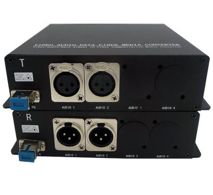 2ch ha equilibrato l'audio di XLR al convertitore della fibra con un singolo connettore ottico del modo ST/LC/FC/SC