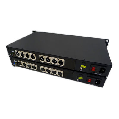 Audio equilibrato di 8ch XLR allo studio di radiodiffusione del convertitore della fibra