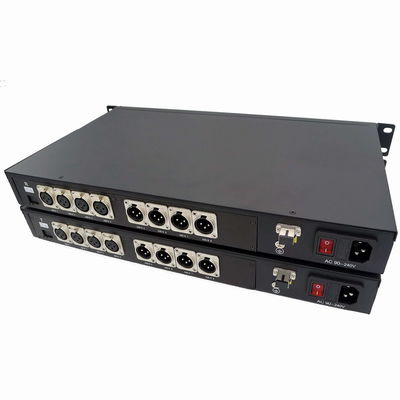 audio equilibrato bidirezionale 4Ch al convertitore della fibra con il connettore di XLR