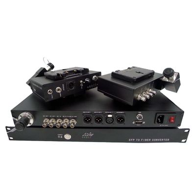 Cinepresa di televisione ad OB'Van sopra il convertitore del multiplexor della fibra in EFP, controllo di sostegno, a distanza, genlock