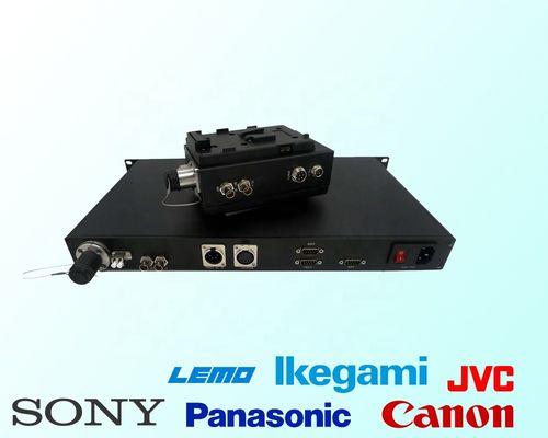 Cinepresa di televisione ad OB'Van sopra il convertitore del multiplexor della fibra in EFP, controllo di sostegno, a distanza, genlock