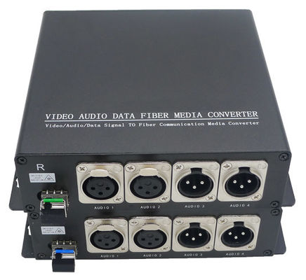 Audio bidirezionale di 2-Ch Xlr all'audio di voce di radiodiffusione del convertitore della fibra sopra una singola fibra di Sc/St/Fc/Lc