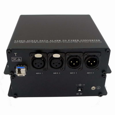 2-CH 2 convertitore/ricetrasmettitore/trasmettitore e ricevitore di radiodiffusione di Pin Xlr To Fiber Converter di modo 3