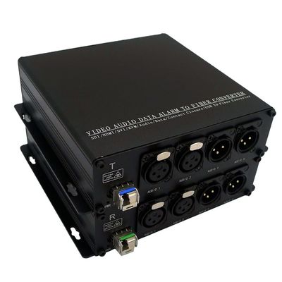 Convertitore direzionale di media della fibra di dati audio della Bi il video 2 Ch - 20 chilometri 1 fibra di MP o 500 misura la fibra con un contatore di 1mm