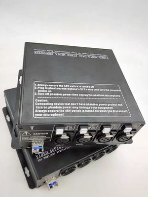 XLR di Digital al convertitore a fibra ottica con 48V scambiabile Phantom Power Supply