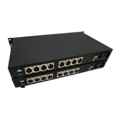 Audio equilibrato di 8ch XLR allo studio di radiodiffusione del convertitore della fibra