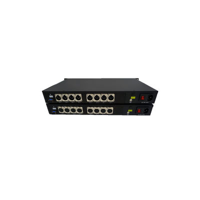 Audio equilibrato di 8ch XLR allo studio di radiodiffusione del convertitore della fibra