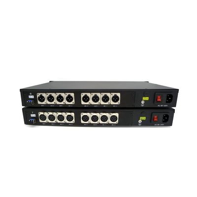 Audio equilibrato di 8ch XLR allo studio di radiodiffusione del convertitore della fibra
