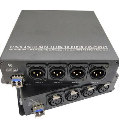 4Ch ha equilibrato l'audio al convertitore della fibra con il modulo di SFP del connettore di XLR