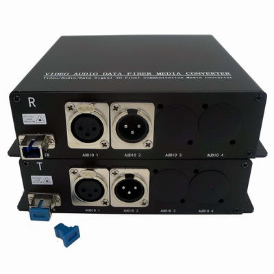 Convertitore audio a fibra per trasmissione e studio con interfaccia audio XLR a 3 pin